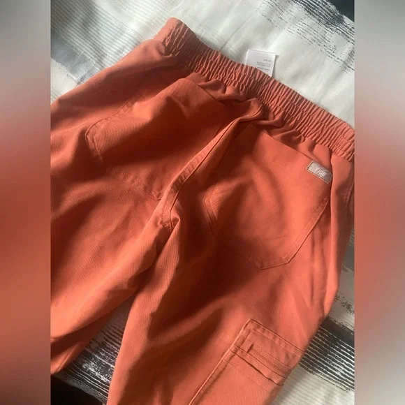 Figs Technical Collection Scrub Pants in Rust - Picture 2 of 5